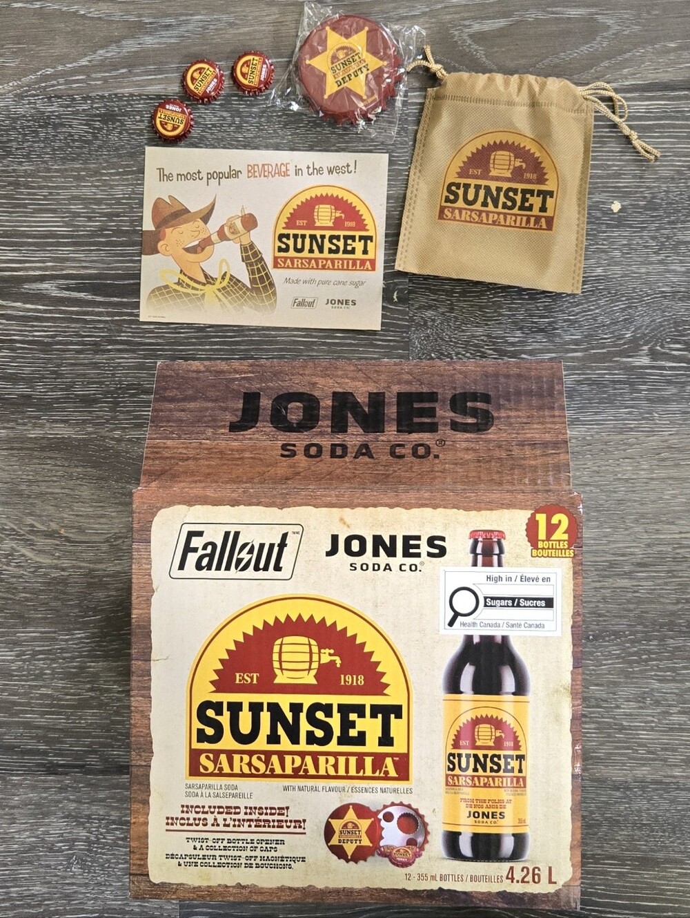Jones Soda Co. Sunset Sarsaparilla Sticker & Promo Pack - Fallout Collectable